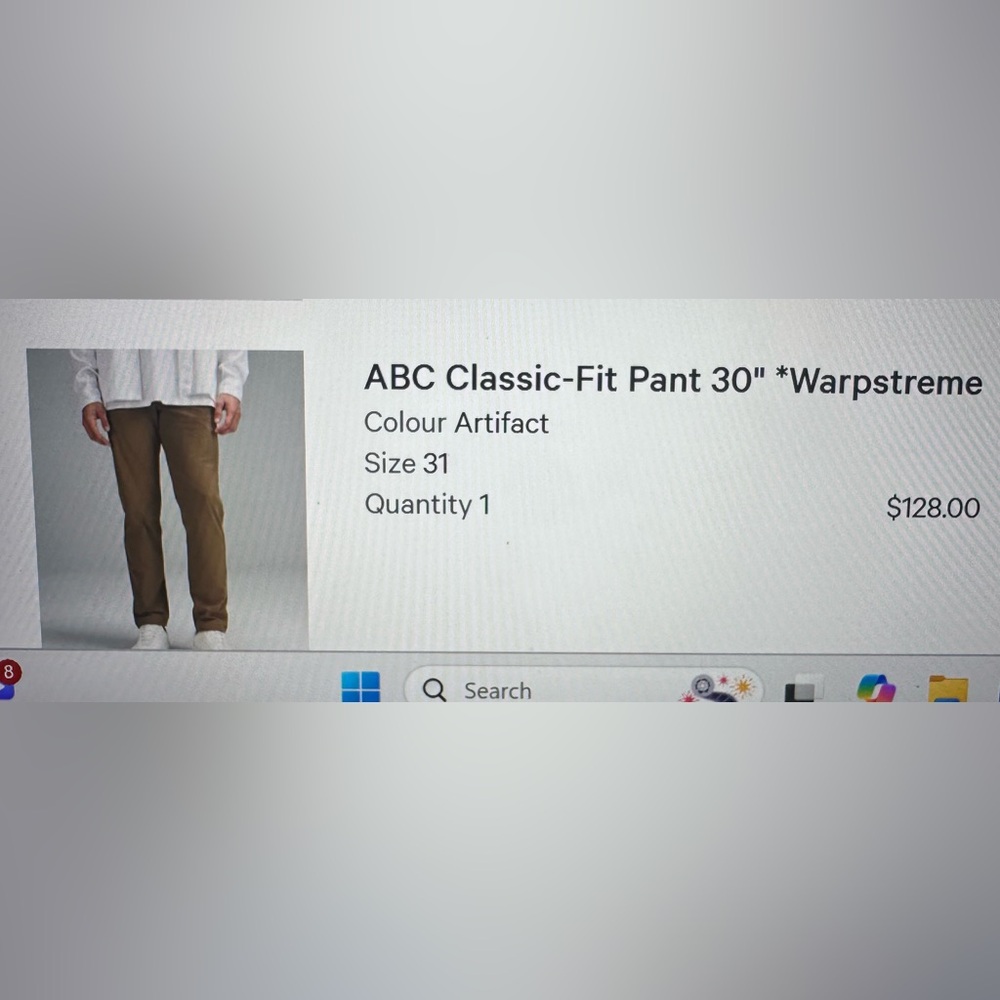 Lululemon Mens ABC classic fit pant 30”